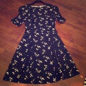 H&M skater dress, pink & white floral pattern. NWT